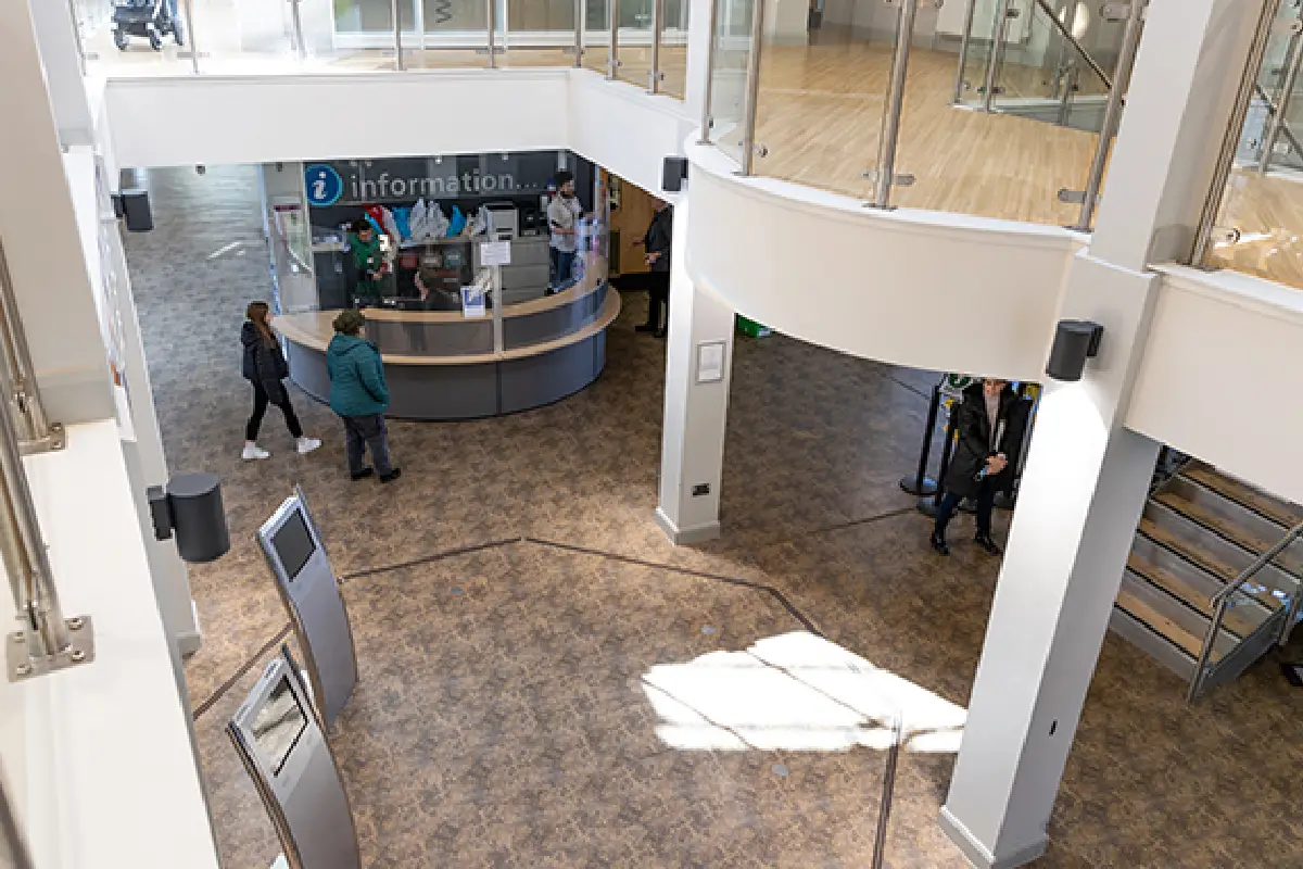 Reception from upstairs